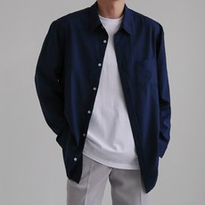 남성용 디스페로 구김없는 오버핏 고밀도 링클프리 셔츠