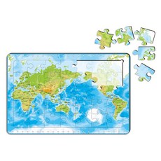 教育木製世界地圖拼圖 L, 1個, 35件