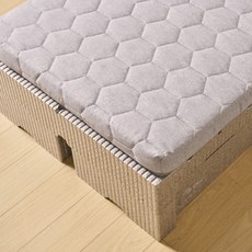 알뜨리 늘잠 3단 접이식 토퍼, 라이트그레이, 5cm