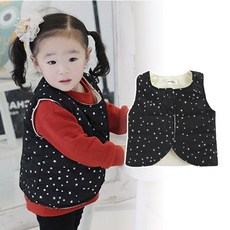 I am bebe 孩童星星花紋刷毛背心