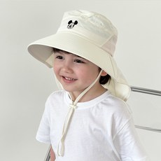 ECLL 兒童迪士尼遮陽護頸帽 防紫外線水上活動兒童漁夫帽