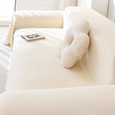 지앤와이 올데이 방수 기계세탁 태슬 소파 블랭킷, 아이보리, 1개