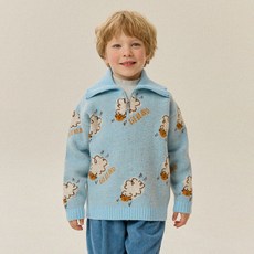 Liebello 兒童保暖冬季針織半拉鍊上衣