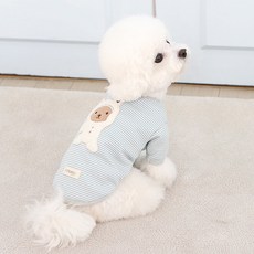 ITS DOG 寵物有機High Bear T恤, 藍色