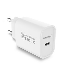 케미 25W PD 1포트 초고속 충전기 HEA-PD25WS, 화이트, 1개