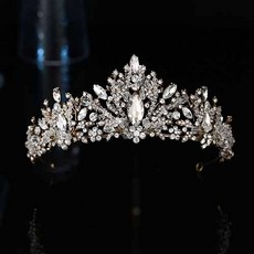 Damon 各式珠飾點綴自助婚紗頭飾 3168, 1個, 金色