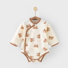 Bebeniz 嬰幼兒滿版圖案新生兒長袖包屁衣