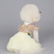 By Damsoomi狗狗衣服 褲裙韓服裙子, 黃色的