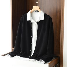 안다로미 여성용 허쉬걸 라운드넥 가디건