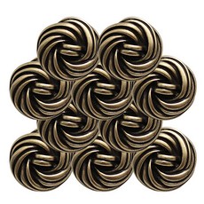 粗花呢鈕扣 23mm, 古銅金色, 10個