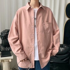 unhev 男士基本款寬鬆休閒襯衫