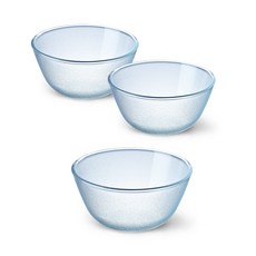 SIMAX 耐熱鋼化玻璃沙拉攪拌碗 3入, 單色