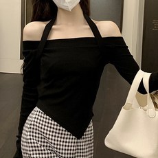 PEONIST 女款修身露肩T恤