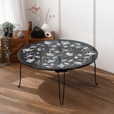 스토리퍼니쳐 국내생산 E0 자개 아트 테이블 원형 600, 06 잔꽃나비