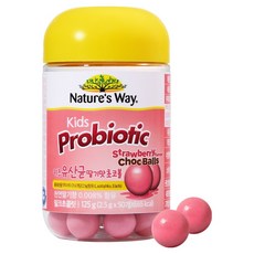 네이처스웨이 키즈 유산균 딸기맛 초코볼 125g, 1개, 50정