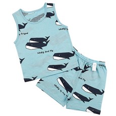 메이키즈 아동용 통기성 미니고래 민소매 변화지