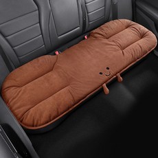 Ez2mk 燈芯絨可愛汽車座椅坐墊 後座坐墊 MS-1710, 棕色, 1個