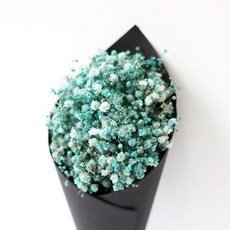 ROMANTIC NOVEMBER 乾花保鮮迷你花束 黑色, 霧花水藍色