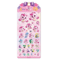 프린세스 캐치!티니핑 5사이즈 스티커 하츄핑, 도티도그