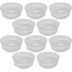 잇어스 復古褶皺玻璃醬料碗, 10個, 透明