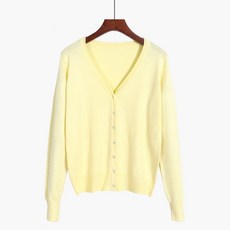 모네타 여성용 베이직 모던 솔리드컬러 가디건