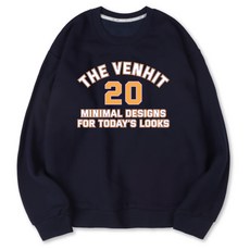 VENHIT 英文數字印花寬鬆長袖T恤