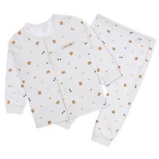 Organic Boom 孩童老虎印花長袖長褲睡衣套裝