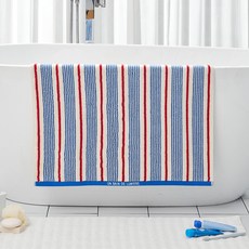 Modern House 海洋雙條紋浴巾 460g 30支精梳棉 70 x140 cm, 藍色, 1個