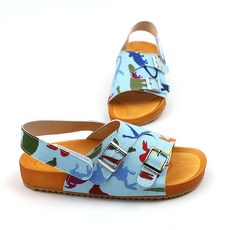Lulushu 兒童侏羅紀恐龍雙帶涼鞋