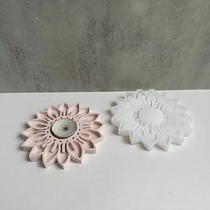 홈플로우 캔들 석고 홀더 인테리어 실리콘몰드, A꽃