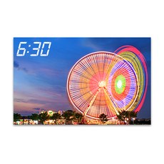 홈마인 캔버스 프린팅 액자 LED 시계 놀이공원 앤 열기구 800 x 500 mm, HM-PARK-16