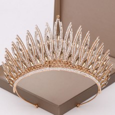 派對用品 髮飾 婚禮 合金 巴洛克皇冠, 金色, 1個