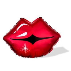 anagram 迷你造型親親嘴唇鋁箔氣球, 單一顏色, 5個