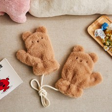 Modern House 柔軟觸感小熊環保毛皮手套