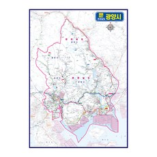 전라남도 광양시 관내도 코팅 경계 행정지도 110 x 150 cm, 1개