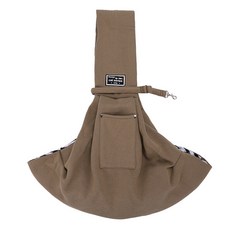 영화인터네셔널 강아지 외출 숄더 슬링백, 카키, 1개