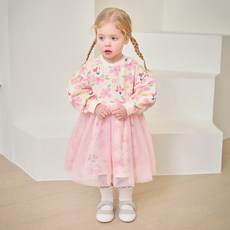 mollimelli LINE FRIENDS 女童 Blooming Days 可愛紗裙洋裝