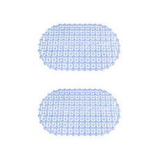 邊淋浴邊指壓 水滴PVC浴室防滑墊 2入, 藍色, 2個