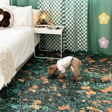 러움 pvc 거실 방수 다용도 층간소음 매트, 야생화