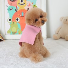 AMYLOVESPET 狗狗TO假兩件針織衫, 粉紅色