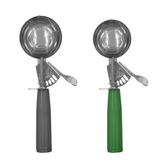 ZEUS Kitchenware 冰淇淋勺 8號 + 12號 套組, 灰色, 綠色, 1套