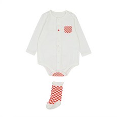 에뜨와 유아용 보드 바디수트 + 양말 세트