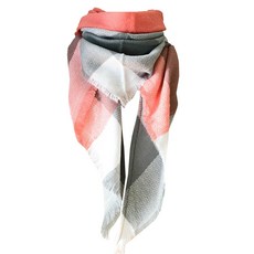 언헤브 데일리 격자 무늬 목도리