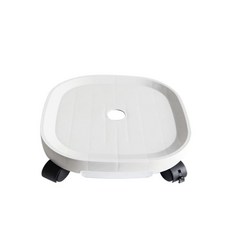 Blavy 方形帶輪花盆托盤, 白色