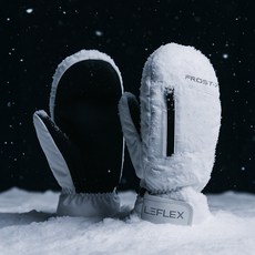 LEFLEX Frost-X 防寒保暖登山滑雪板連指手套 雙手穿戴組, 雪白, 1套