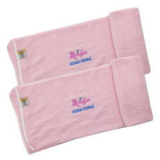 Oceantowel 彩色身體毛巾, 粉色的, 1件, 2條
