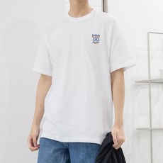 프린트스타 남성용 캐릭터 로고 17수 면 반팔 티셔츠 KK_174