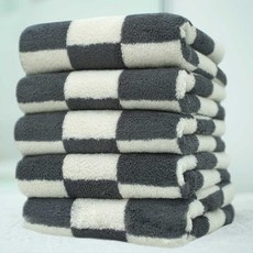 Cotton Harmony 飯店圖案毛巾 200克 40支精梳棉, 棋盤灰色, 5條