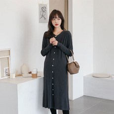 스트라이프핏 니트 임산부 원피스
