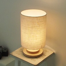 Jaryah圓筒原木床頭燈, 實木色